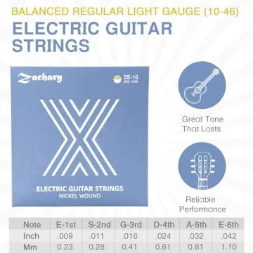Zachary Regular Light Electric Guitar Strings 10-46 Pack