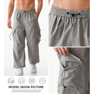 Trendy JMIERR Men's Baggy Cargo Pants for Ultimate Style