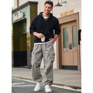 Trendy JMIERR Men's Baggy Cargo Pants for Ultimate Style