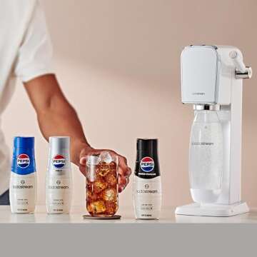 SodaStream - Diet Pepsi Beverage Mix Diet Flavor for SodaStream Turns 9.5 Gallons of Sparkling Water into Diet Pepsi Light, Crisp and Refreshing with Zero Calories 14.9 Fl Oz, Pack of 4
