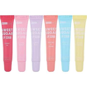 Beauty Treats Sugar Sweet Lip Scrub, Pack of 6 Scents
