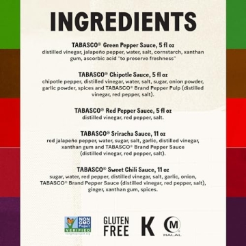 TABASCO Hot Sauce Variety Pack - Five Flavors Gift Set