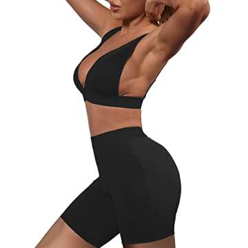 Ekaliy Women's 2 Piece Workout Outfit Set for Comfort