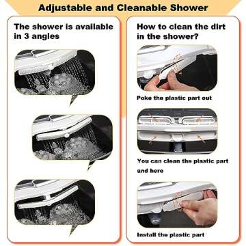 H&B Luxuries Foot Spa Massager with Heat for Stress Relief, Feet Bath with Motorized Rollers and Shower, Temperature Control, Timer and LED Display, Ideal for Wife Mother Mom Father Husband, Black