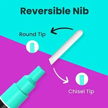 Chalkola 10 Fine Tip Liquid Chalk Markers for Blackboard, Chalkboard Signs, Window, Labels, Bistro, Glass, Car (10 Pack 3mm) - Wet Wipe Erasable Ink Chalkboard Markers, 3mm Reversible Tip Chalk Pens