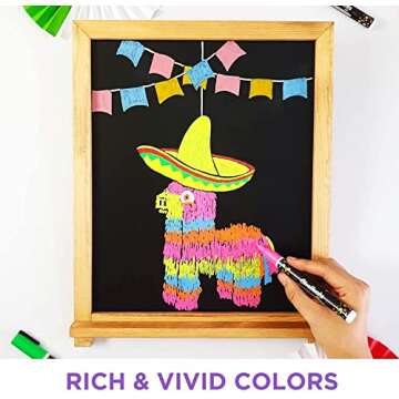 Chalkola 10 Fine Tip Liquid Chalk Markers for Blackboard, Chalkboard Signs, Window, Labels, Bistro, Glass, Car (10 Pack 3mm) - Wet Wipe Erasable Ink Chalkboard Markers, 3mm Reversible Tip Chalk Pens