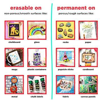 Chalkola 10 Fine Tip Liquid Chalk Markers for Blackboard, Chalkboard Signs, Window, Labels, Bistro, Glass, Car (10 Pack 3mm) - Wet Wipe Erasable Ink Chalkboard Markers, 3mm Reversible Tip Chalk Pens