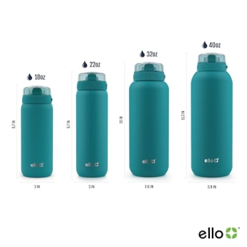Ello Cooper 22oz Stainless Steel Water Bottle with Straw