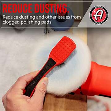Adam's Polishes Pad Conditioning Brush - Car Detailing & Polishing Brush For Foam, Microfiber & Wool Polish Pads