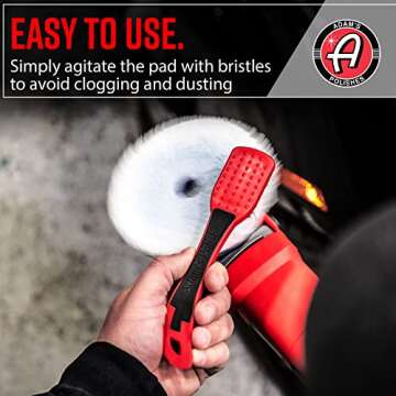 Adam's Polishes Pad Conditioning Brush - Car Detailing & Polishing Brush For Foam, Microfiber & Wool Polish Pads