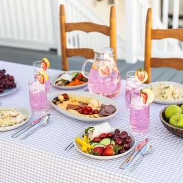 Grow Forward Premium Wheat Straw Plates - 9 Inch Reusable Hard Plastic Dinner Plates Set of 8 - Unbr...