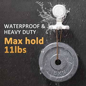 LEVERLOC Razor Holder for Shower 2 Pack, Powerful Suction Cup Shower Hooks for Towel, Loofah, Razor,...