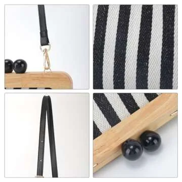 GOKTOW New Summer Purses for Women 2024,Beach Crossbody Bag for Summer Vacation,Canvas Woven Bag Clutch