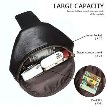 Haytijoe Small Sling Bag for Women Crossbody Bag Vegan Leather Fanny Packs for Travel(Brown)