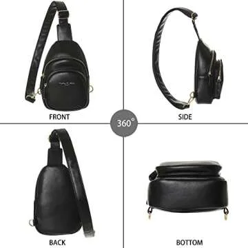 Haytijoe Small Sling Bag for Women Crossbody Bag Vegan Leather Fanny Packs for Travel(Brown)