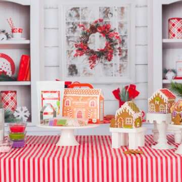 Little GF Chefs Gluten Free, Kids Gingerbread House Baking Kit, Gluten Free Certified, Allergy Friendly Baking Kit, DIY Craft Xmas Mix, Holiday Activity, Dairy Artificial Dyes & Nut Free Vegan Non GMO