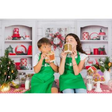 Little GF Chefs Gluten Free, Kids Gingerbread House Baking Kit, Gluten Free Certified, Allergy Friendly Baking Kit, DIY Craft Xmas Mix, Holiday Activity, Dairy Artificial Dyes & Nut Free Vegan Non GMO