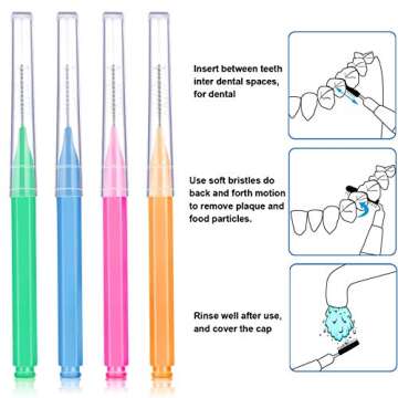 Patelai 100-Piece Braces Brush Set for Oral Care