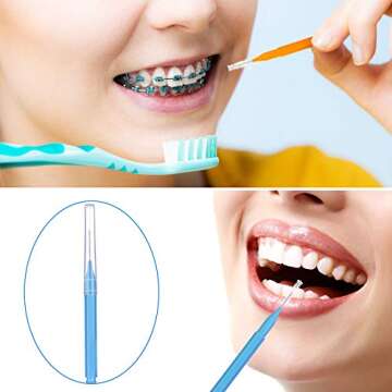 Patelai 100-Piece Braces Brush Set for Oral Care