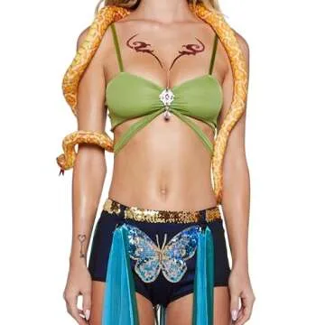 Dolls Kill Britney Slave for U Inspired Costume - Snake Charmer Outfit by Trickz N' Treatz - XX-Small
