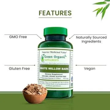 Green Organic Supplements Capsule White Willow Bark (Single)