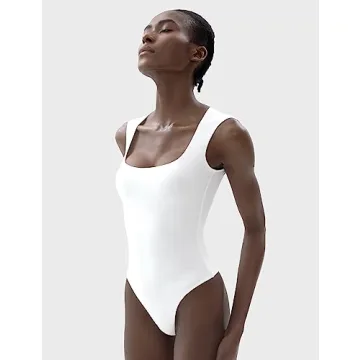 PUMIEY Square Neck Bodysuit for Women - Stylish Comfort