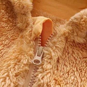 Infant Autumn and Winter Polar Fleece Clothes Soft Lined Onesie Outwear Warm Hooded Romper for 0-3 Months Baby Toddler Brown