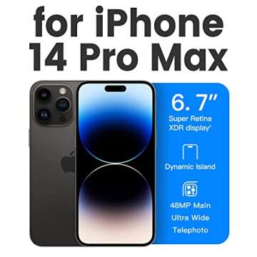 Mkeke for iPhone 14 Pro Max Case Clear,Compatible with Magsafe,Not-Yellowing,Shockproof Protective P...