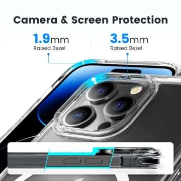 Mkeke for iPhone 14 Pro Max Case Clear,Compatible with Magsafe,Not-Yellowing,Shockproof Protective Phone Magnetic Bumper Case 2022