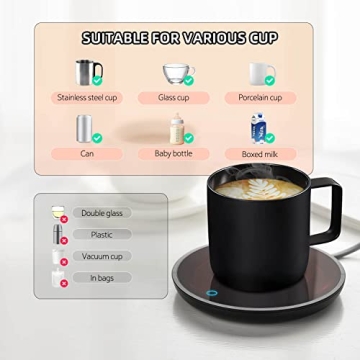 Smart Coffee Mug Warmer with Auto Shut Off and 2 Temperature Settings
