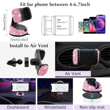 Stylish ARTIlaura Bling Car Accessories for Women