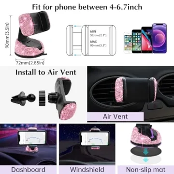 Stylish ARTIlaura Bling Car Accessories for Women