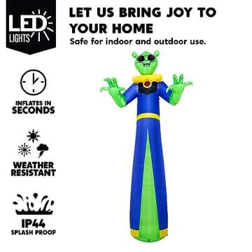 Joiedomi 12 FT Inflatable Wizard Alien Decoration