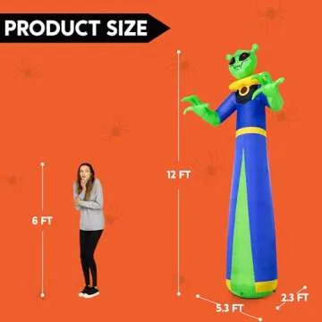 Joiedomi 12 FT Inflatable Wizard Alien Decoration