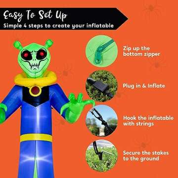 Joiedomi 12 FT Inflatable Wizard Alien Decoration