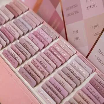 UPAFEXXI Bible Tabs with Rose Gold Foil - Elegant Navigation