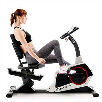 Marcy Regenerating Recumbent Bike with Adjustable Features