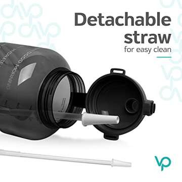 Venture Pal 1 Gallon Motivational Water Bottle with Straw