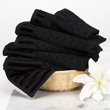 Luxury 6-Piece Plush Cotton Bath Towel Set by Lavish Home