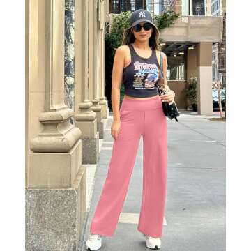 G4Free Comfortable Wide Leg Yoga Pants with Pockets