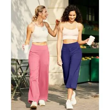 G4Free Comfortable Wide Leg Yoga Pants with Pockets