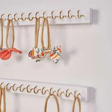 Mokof Bow Holder for Girls Hair Bows - 4 Pack Organizer