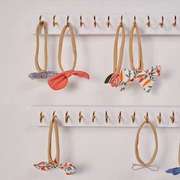 Mokof Bow Holder for Girls Hair Bows - 4 Pack Organizer