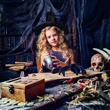 Uddiee Halloween Black Witch Hats Witch Costume Accessories for Halloween Party Decoration and Carnivals Hats Black, 8 pcss