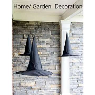 Uddiee Halloween Black Witch Hats Witch Costume Accessories for Halloween Party Decoration and Carnivals Hats Black, 8 pcss