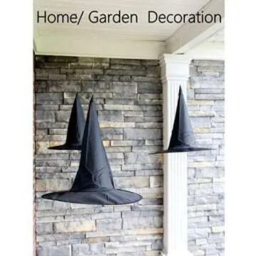 Uddiee Halloween Black Witch Hats Witch Costume Accessories for Halloween Party Decoration and Carnivals Hats Black, 8 pcss