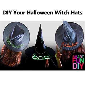 Uddiee Halloween Black Witch Hats Witch Costume Accessories for Halloween Party Decoration and Carnivals Hats Black, 8 pcss