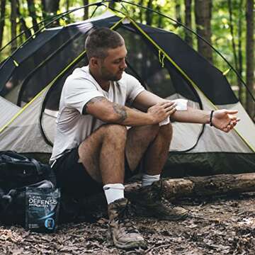 Defense Soap Body Wipes, 30 Individually Packed Travel Wipes - 100% Natural and Pure Pharmaceutical Grade Tea Tree Oil and Eucalyptus Oil