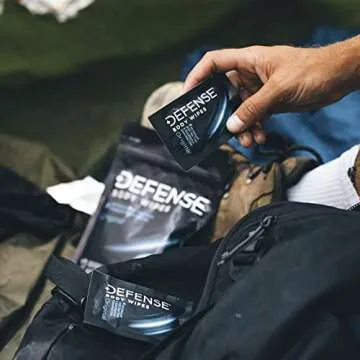 Defense Soap Body Wipes, 30 Individually Packed Travel Wipes - 100% Natural and Pure Pharmaceutical Grade Tea Tree Oil and Eucalyptus Oil