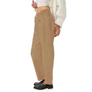 PLNOTME Women's Vintage Wide Leg Baggy Boyfriend Jeans